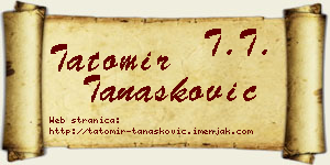 Tatomir Tanasković vizit kartica